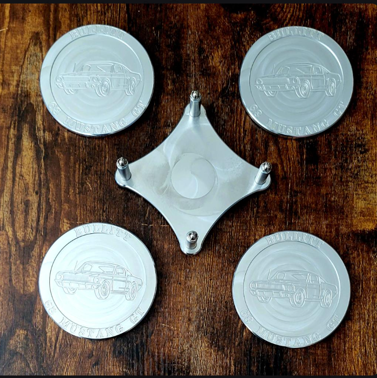 68 Mustang Bullitt Drink Coaster set
