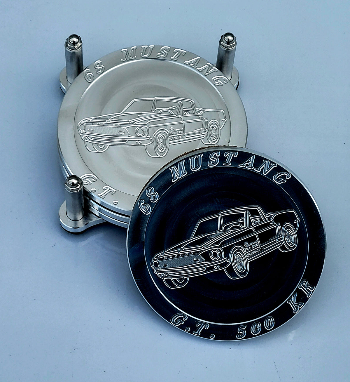 68 Mustang GT 500 KR Convertable Drink Coaster Set