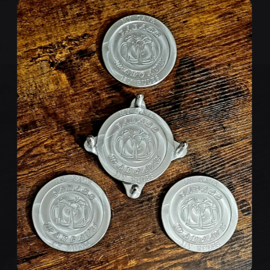 Bad Ass Bitch Cave Drink Coaster Set