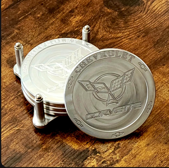 Chevrolet Corvette (Flag Right) Drink Coaster Set