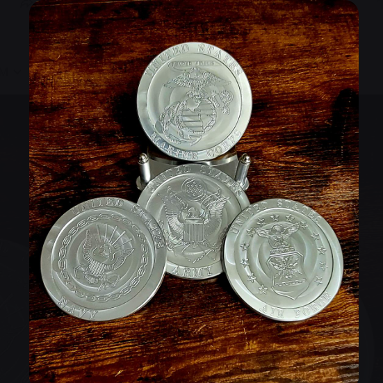United States Armed Forces (Mixed Set) Drink Coaster Set