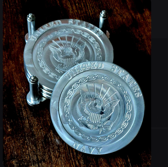 United States Navy Premium Drink Coaster Set